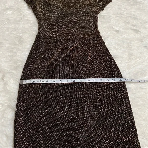 B.DARLIN Gold Glittery Dress - Picture 6 of 8